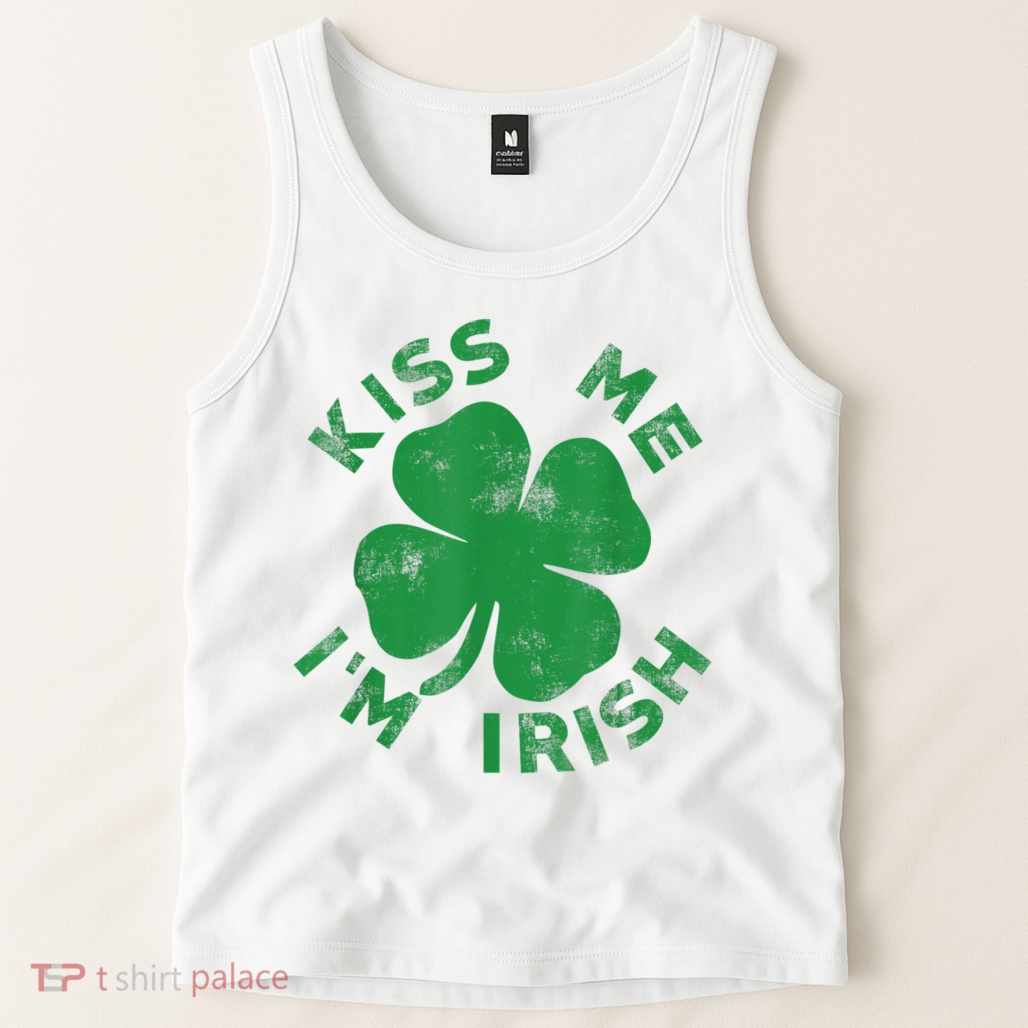 Kiss Me I'm Irish Funny Saint Patrick Day Tank Top