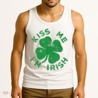 Kiss Me I'm Irish Funny Saint Patrick Day Tank Top thumb 3