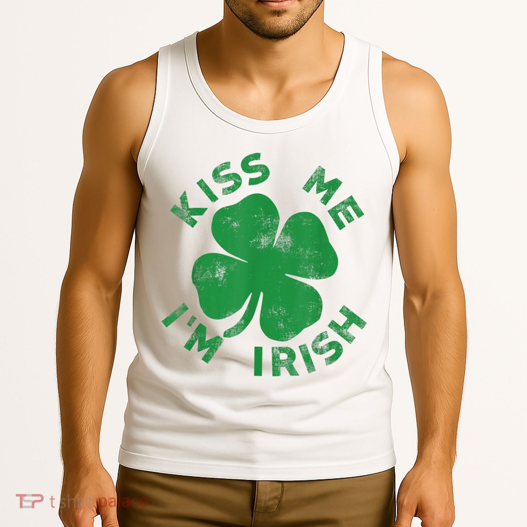 Kiss Me I'm Irish Funny Saint Patrick Day Tank Top