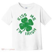 Kiss Me I'm Irish Funny Saint Patrick Day Toddler T-Shirt thumb 0