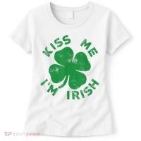Kiss Me I'm Irish Funny Saint Patrick Day Women's T-Shirt thumb 0