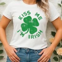 Kiss Me I'm Irish Funny Saint Patrick Day Women's T-Shirt thumb 2