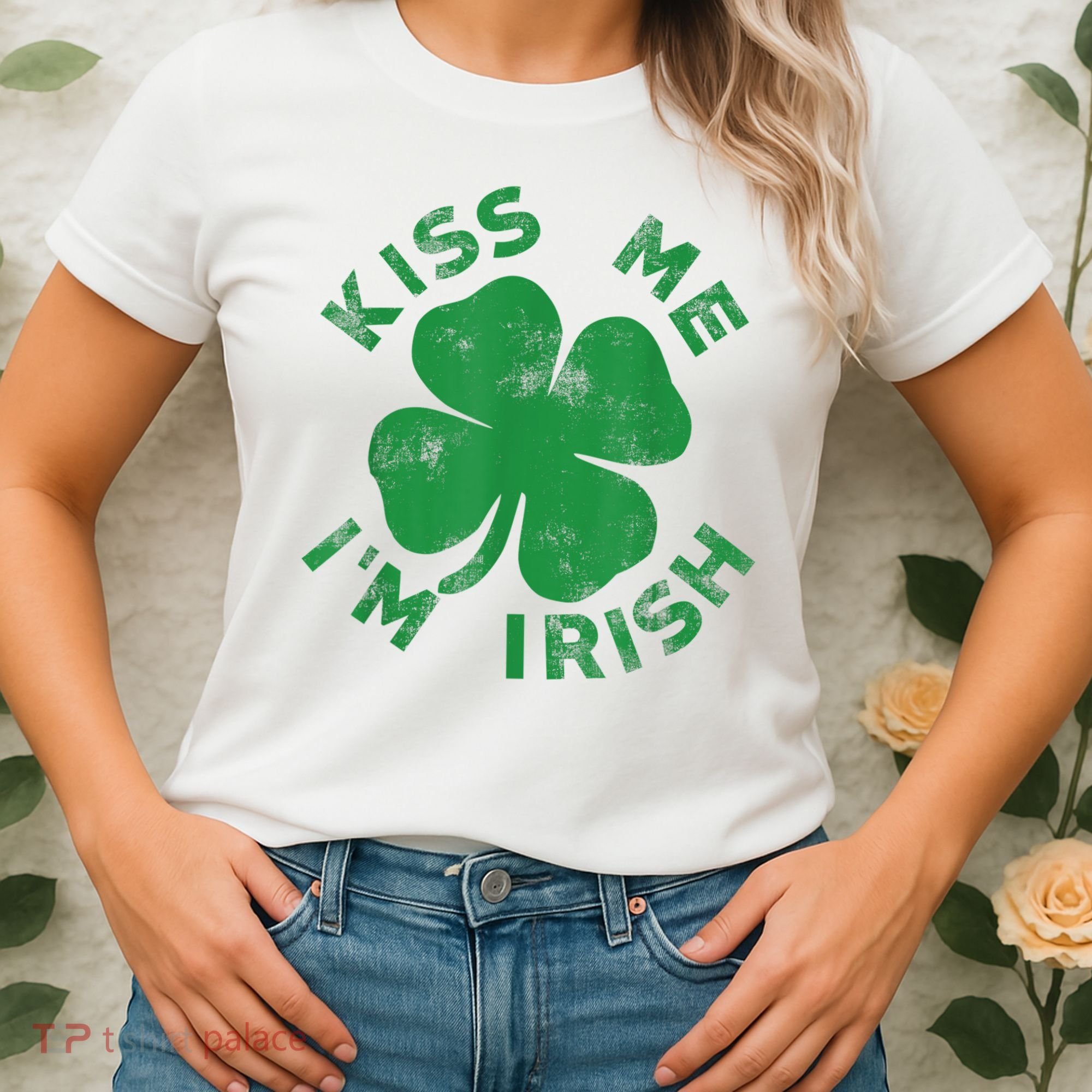 Kiss Me I'm Irish Funny Saint Patrick Day Women's T-Shirt