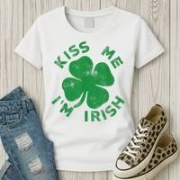 Kiss Me I'm Irish Funny Saint Patrick Day Women's T-Shirt thumb 3