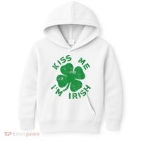 Kiss Me I'm Irish Funny Saint Patrick Day Kids Hoodie thumb 0