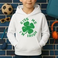 Kiss Me I'm Irish Funny Saint Patrick Day Kids Hoodie thumb 2