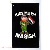 Kiss Me I'm Iraqish Golf Towel thumb 0