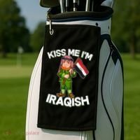 Kiss Me I'm Iraqish Golf Towel thumb 2