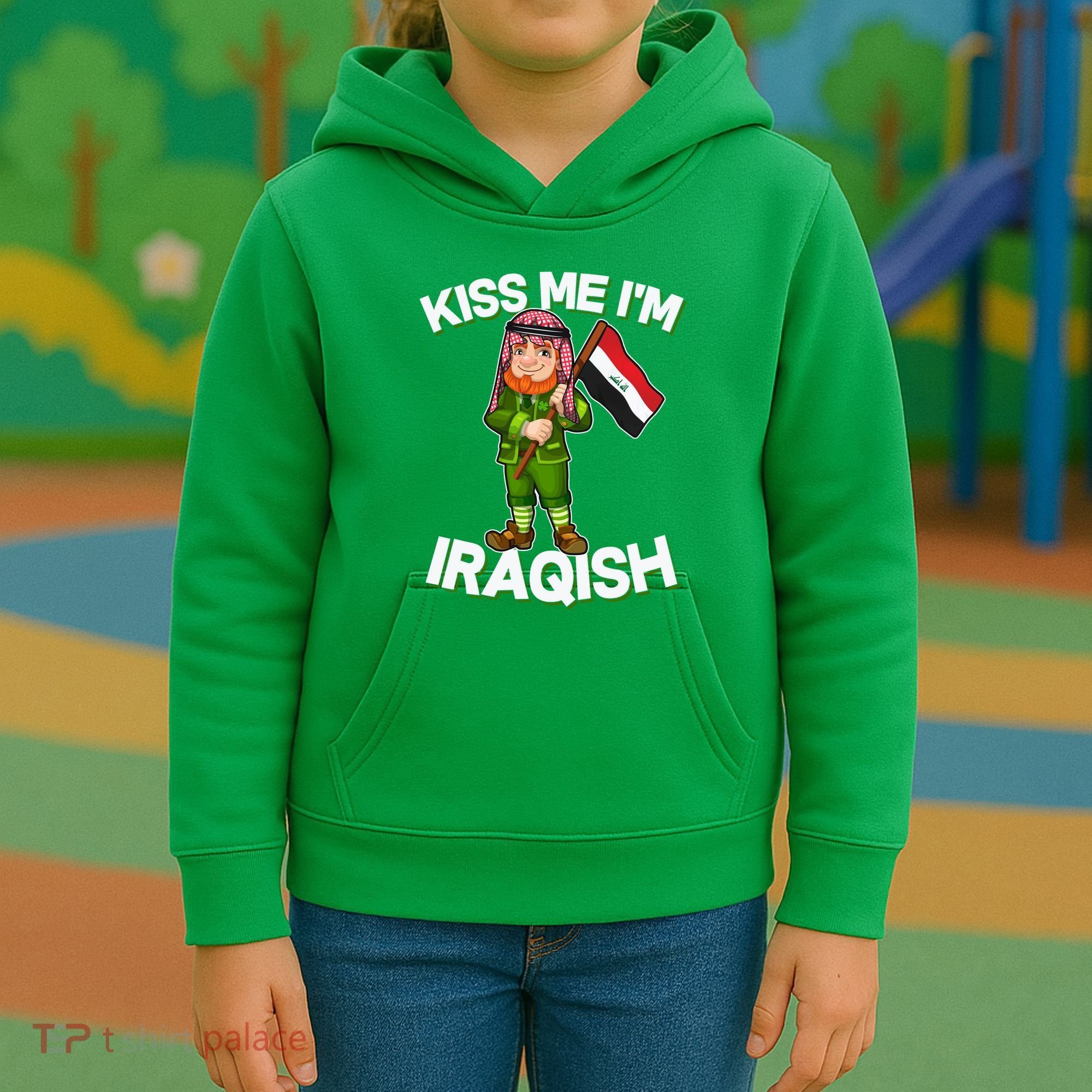 Kiss Me I'm Iraqish Kids Hoodie