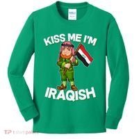 Kiss Me I'm Iraqish Kids Long Sleeve Shirt thumb 0