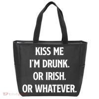 KISS ME Im Drunk Or IRISH Or Whatever Funny St Patricks Day Gift Tote Bag thumb 0