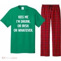 KISS ME Im Drunk Or IRISH Or Whatever Funny St Patricks Day Gift Pajama Set thumb 0
