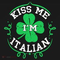 Kiss Me I'm Italian St Patricks Day Funny Shamrock Flag Cute Gift Women's Hoodie thumb 2