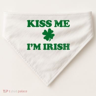 Kiss Me Im Irish St Patricks Day USA-Made Doggie Bandana