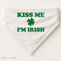 Kiss Me Im Irish St Patricks Day USA-Made Doggie Bandana thumb 0