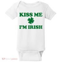 Kiss Me Im Irish St Patricks Day Baby Bodysuit thumb 0