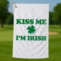 Kiss Me Im Irish St Patricks Day Golf Towel thumb 1