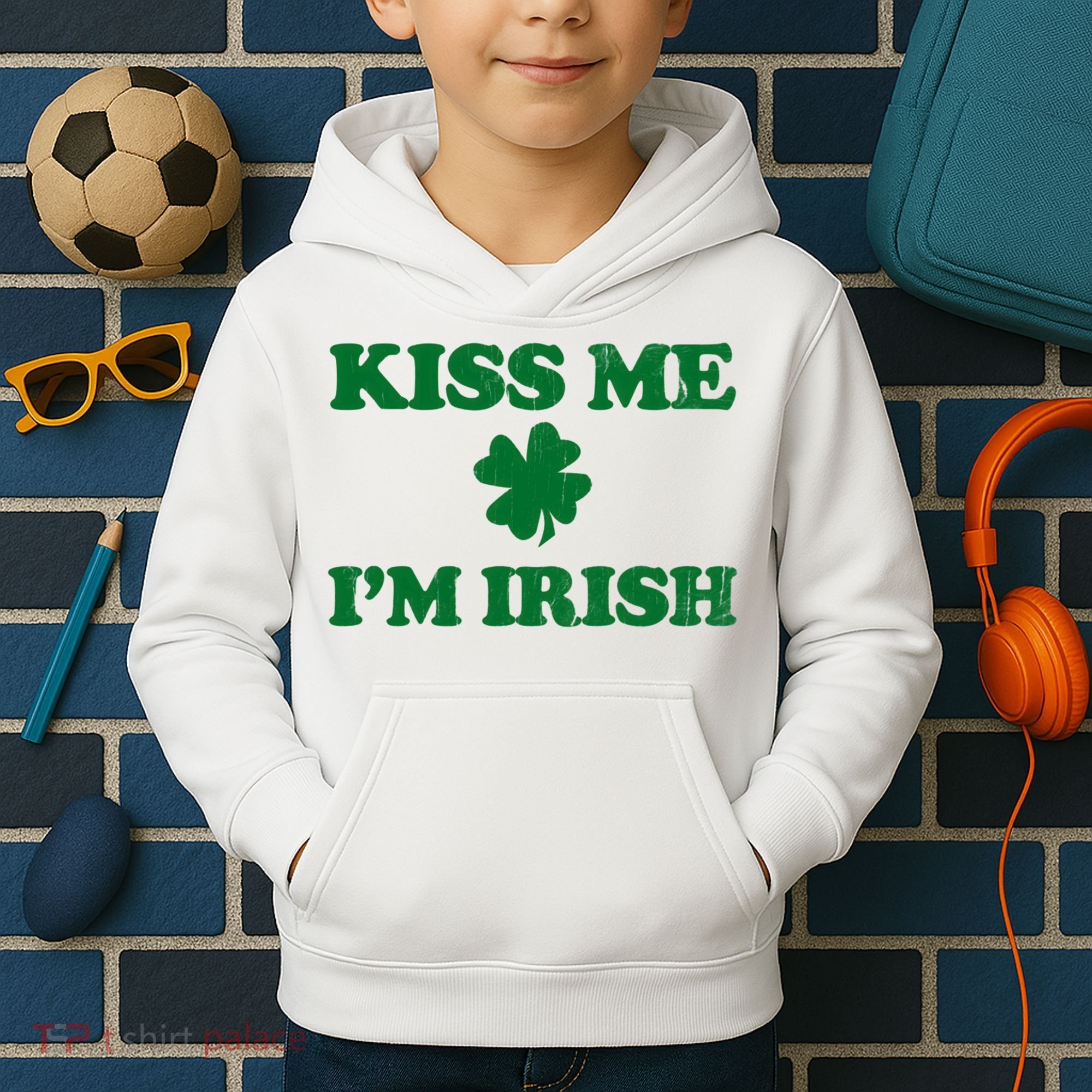 Kiss Me Im Irish St Patricks Day Kids Hoodie
