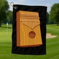 Kalimba Musical Instrument Golf Towel thumb 1