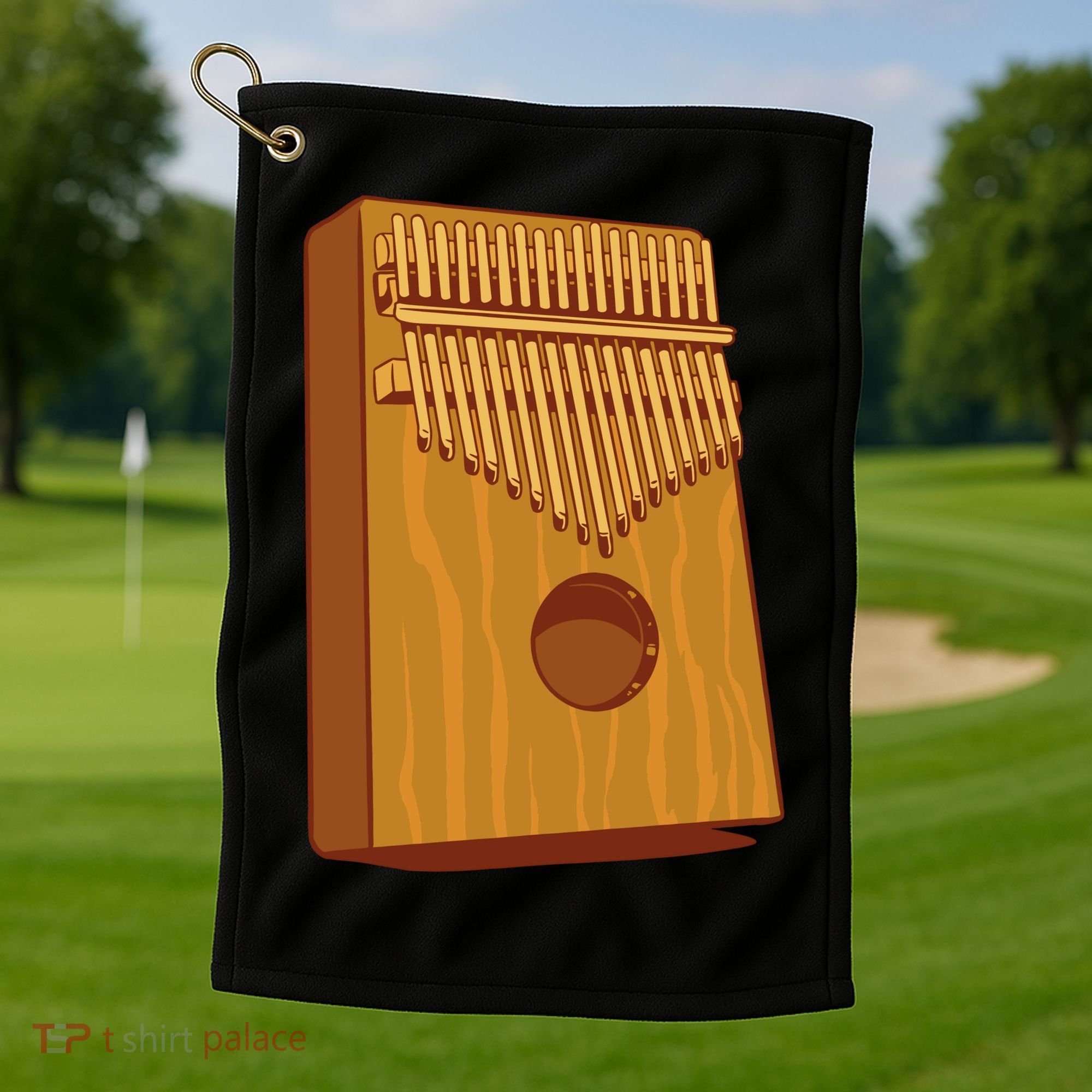 Kalimba Musical Instrument Golf Towel