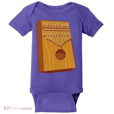 Kalimba Musical Instrument Baby Bodysuit