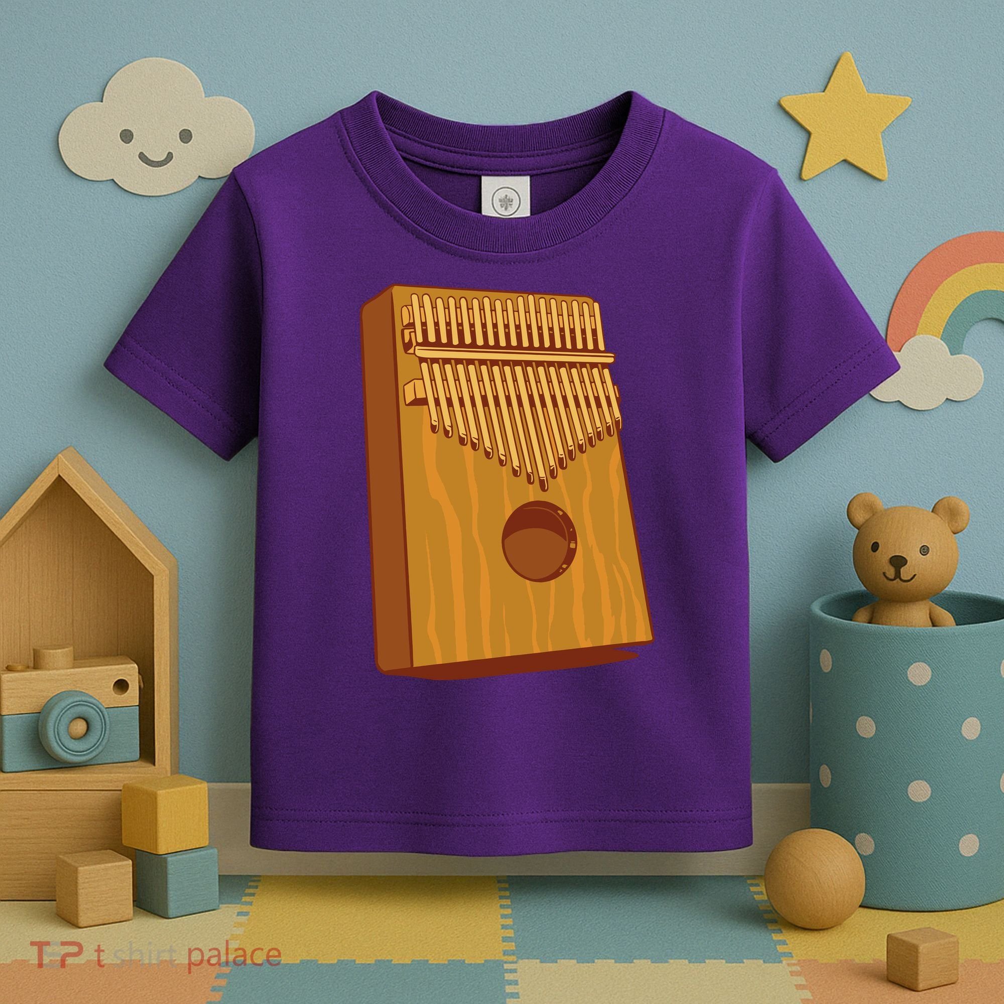 Kalimba Musical Instrument Toddler T-Shirt