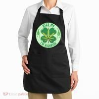 Kiss Me I'm Highrish St Patrick's Day Weed Stoner Apron thumb 2
