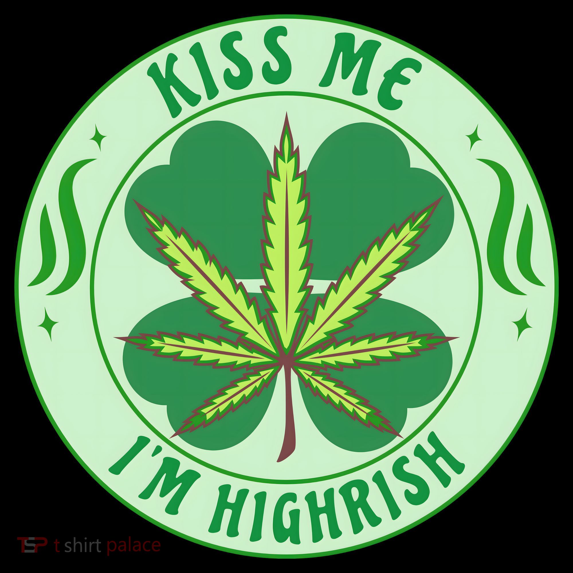 Kiss Me I'm Highrish St Patrick's Day Weed Stoner Coffee Mug