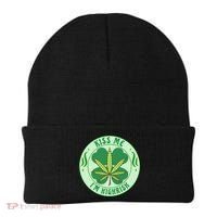 Kiss Me I'm Highrish St Patrick's Day Weed Stoner Beanie thumb 0