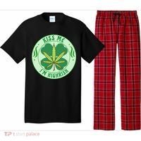 Kiss Me I'm Highrish St Patrick's Day Weed Stoner Pajama Set thumb 0