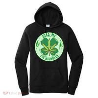 Kiss Me I'm Highrish St Patrick's Day Weed Stoner Women's Hoodie thumb 0