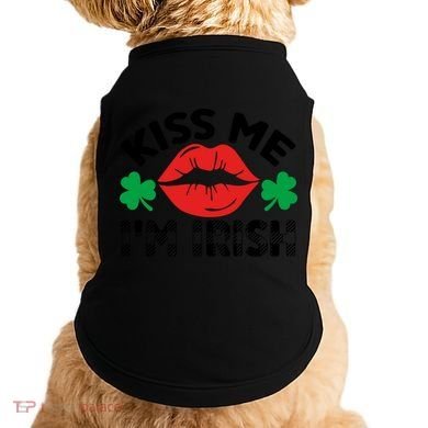 Kiss Me I'm Irish Funny St Patricks Day Doggie Tank