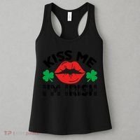 Kiss Me I'm Irish Funny St Patricks Day Women's Tank Top thumb 3