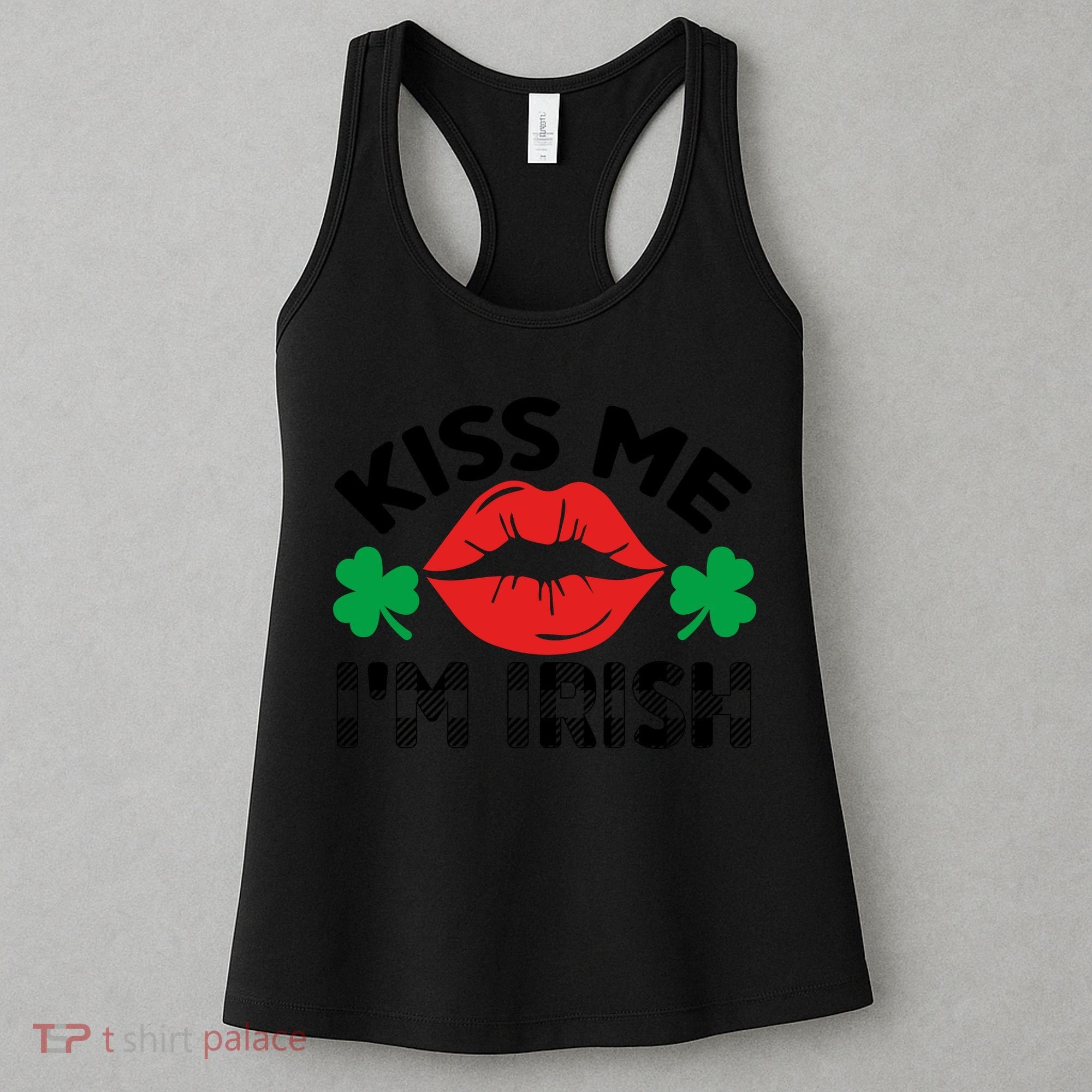 Kiss Me I'm Irish Funny St Patricks Day Women's Tank Top