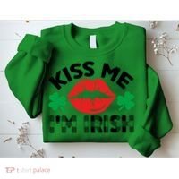 Kiss Me I'm Irish Funny St Patricks Day Sweatshirt thumb 2