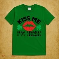 Kiss Me I'm Irish Funny St Patricks Day T-Shirt thumb 5