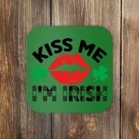 Kiss Me I'm Irish Funny St Patricks Day Coaster thumb 0
