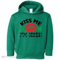 Kiss Me I'm Irish Funny St Patricks Day Toddler Hoodie thumb 0