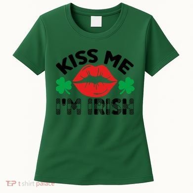 Kiss Me I'm Irish Funny St Patricks Day Women's T-Shirt