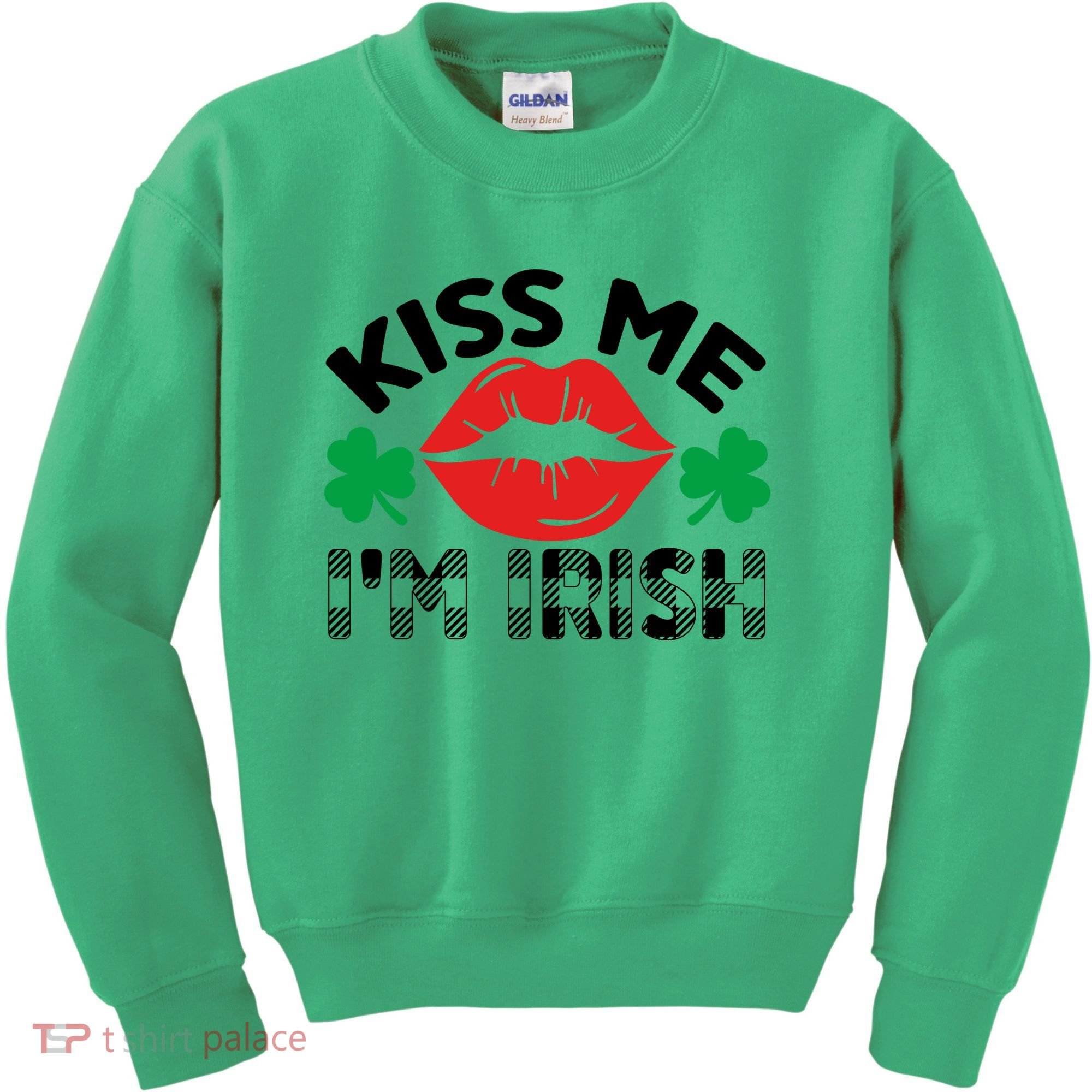 Kiss Me I'm Irish Funny St Patricks Day Kids Sweatshirt