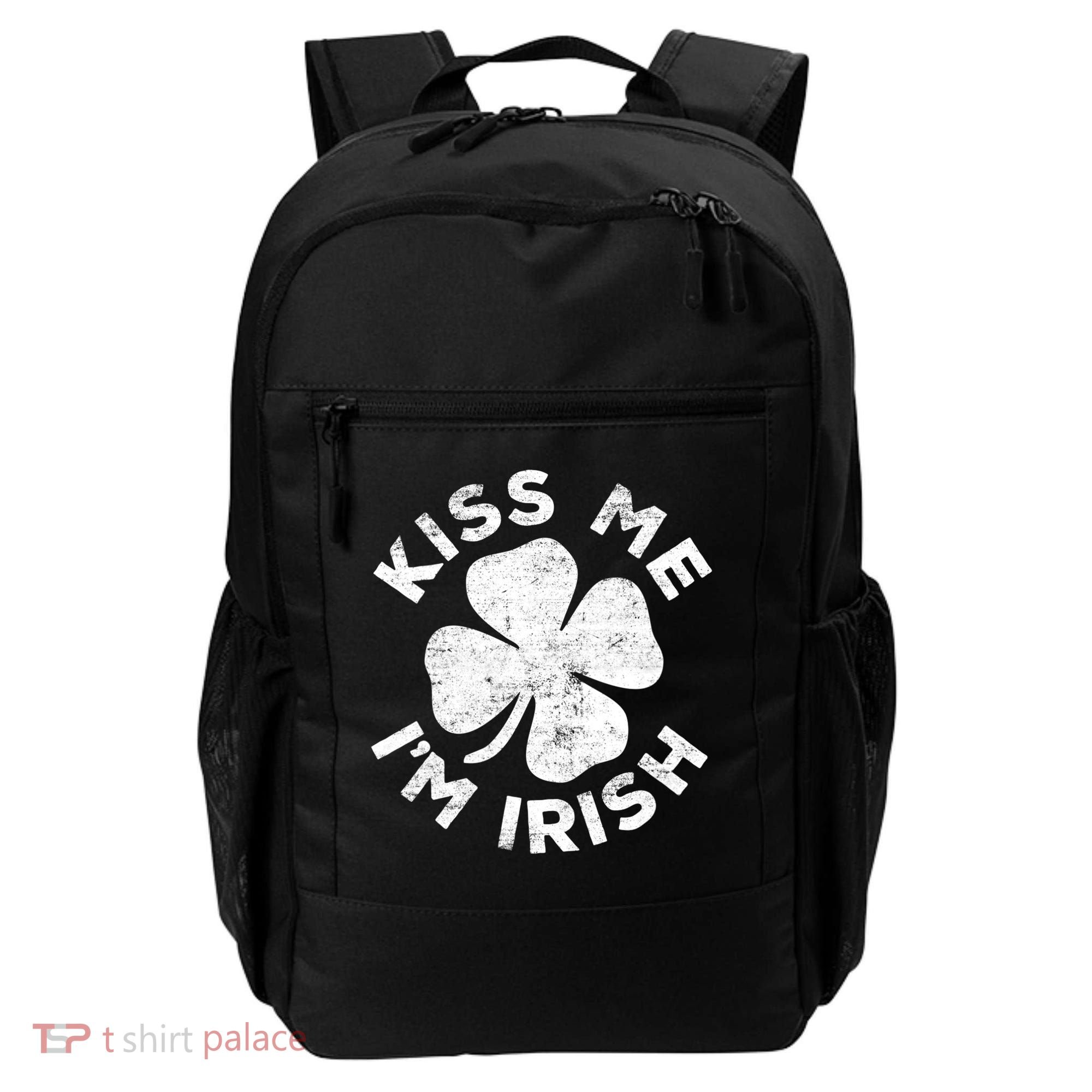 Kiss Me I'm Irish TShirt Saint Patrick Day Shirt Backpack