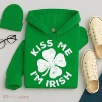 Kiss Me I'm Irish TShirt Saint Patrick Day Shirt Hoodie thumb 4