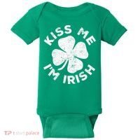 Kiss Me I'm Irish TShirt Saint Patrick Day Shirt Baby Bodysuit thumb 0