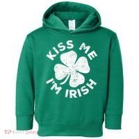Kiss Me I'm Irish TShirt Saint Patrick Day Shirt Toddler Hoodie thumb 0