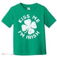 Kiss Me I'm Irish TShirt Saint Patrick Day Shirt Toddler T-Shirt thumb 0
