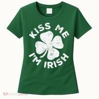 Kiss Me I'm Irish TShirt Saint Patrick Day Shirt Women's T-Shirt thumb 0