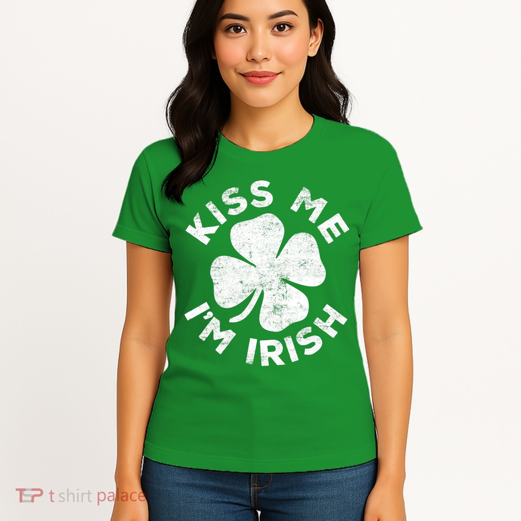 Kiss Me I'm Irish TShirt Saint Patrick Day Shirt Women's T-Shirt