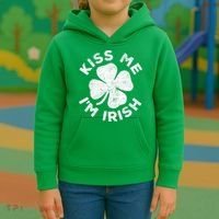 Kiss Me I'm Irish TShirt Saint Patrick Day Shirt Kids Hoodie thumb 3