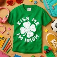 Kiss Me I'm Irish TShirt Saint Patrick Day Shirt Kids T-Shirt thumb 3