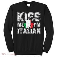 Kiss Me I'm Italian Shirt Great Saint Patrick's Day Sweatshirt thumb 0